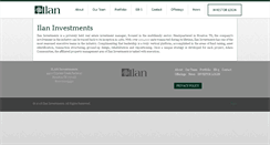 Desktop Screenshot of ilaninvestments.com