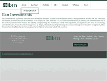 Tablet Screenshot of ilaninvestments.com